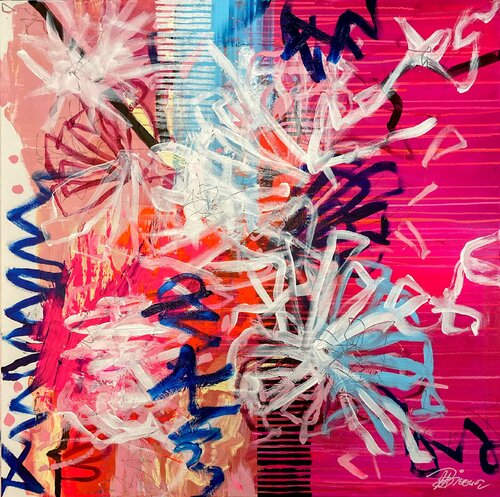 Over the edge di Ute Bivona, Pittura in vendita su Singulart