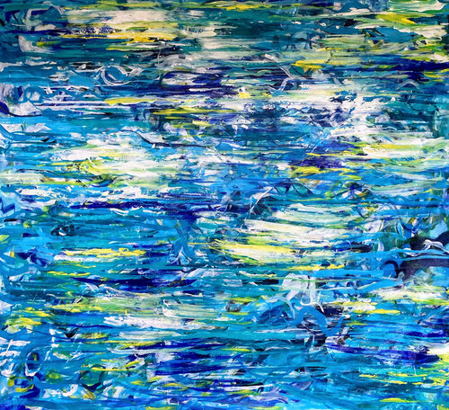 Moselblau 4 van Ute Bivona, Schilderij te koop op Singulart