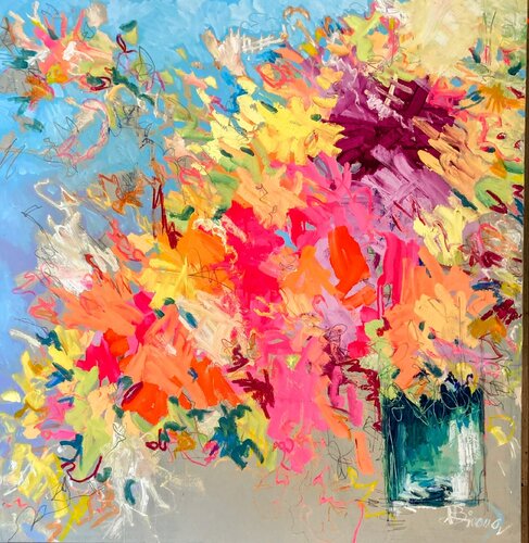 A bouquetful of promises van Ute Bivona, Schilderij te koop op Singulart