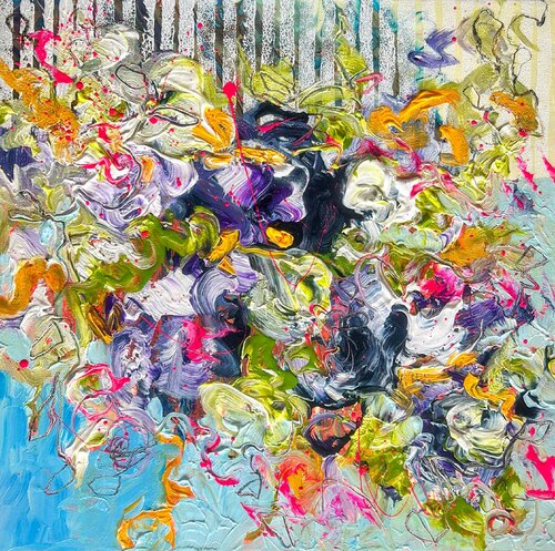 Nature's ballet in lace and blooms van Ute Bivona, Schilderij te koop op Singulart