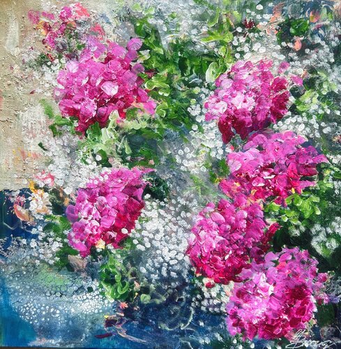 Hydrangeas 1 de Ute Bivona, Pintura a la venta en Singulart