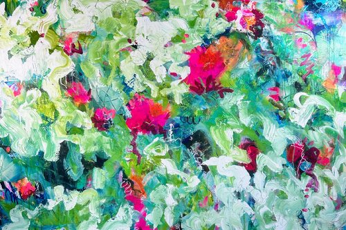 Die Ägäis 5 - Die Gärten by Ute Bivona, Painting for Sale on Singulart