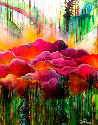 Still burning par Ute Bivona, Peinture en vente sur Singulart
