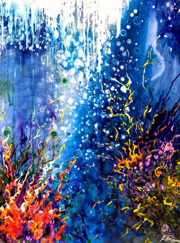 Mit ein wenig Hilfe von oben von Ute Bivona, Malerei kaufen auf Singulart