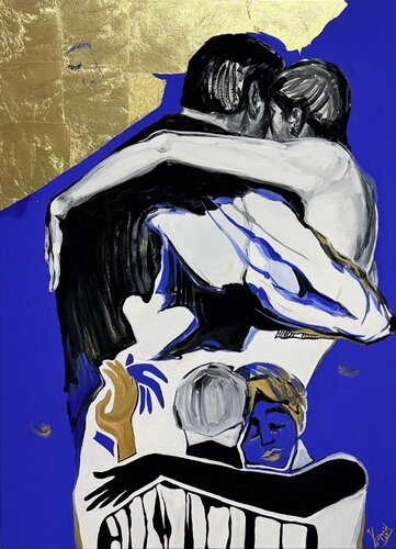 Golden embrace von Aleksandra Istorik, Malerei kaufen auf Singulart