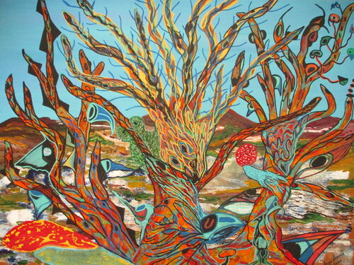 Coexisting on Madrona van Serge Lecomte, Schilderij te koop op Singulart