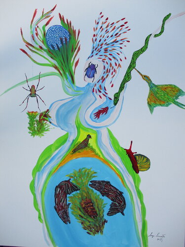 Mother's in charge van Serge Lecomte, Schilderij te koop op Singulart