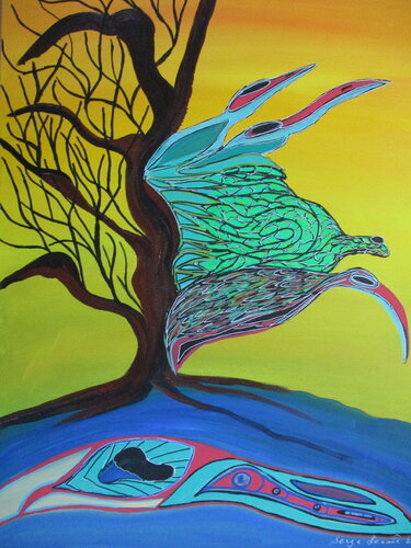 Symbiosis van Serge Lecomte, Schilderij te koop op Singulart