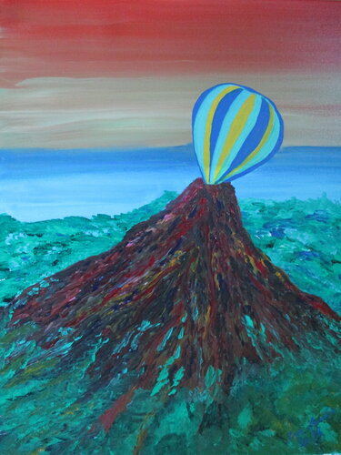 Birth of a balloon von Serge Lecomte, Malerei kaufen auf Singulart