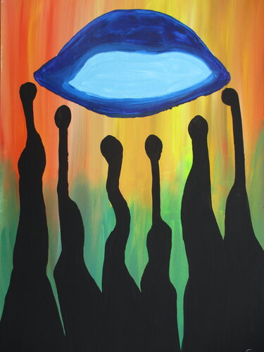 What do you see? van Serge Lecomte, Schilderij te koop op Singulart