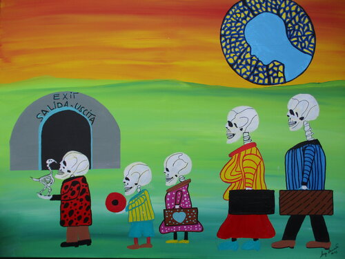 On vacation par Serge Lecomte, Peinture en vente sur Singulart