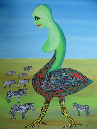 Trans-species van Serge Lecomte, Schilderij te koop op Singulart