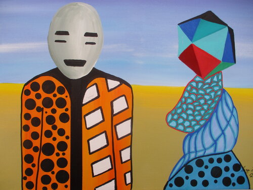 You're not oval par Serge Lecomte, Peinture en vente sur Singulart