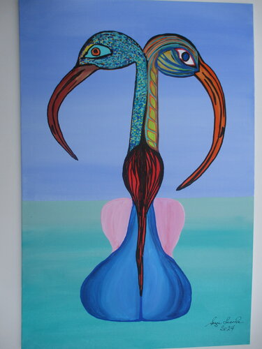 La guitarrisrta van Serge Lecomte, Schilderij te koop op Singulart