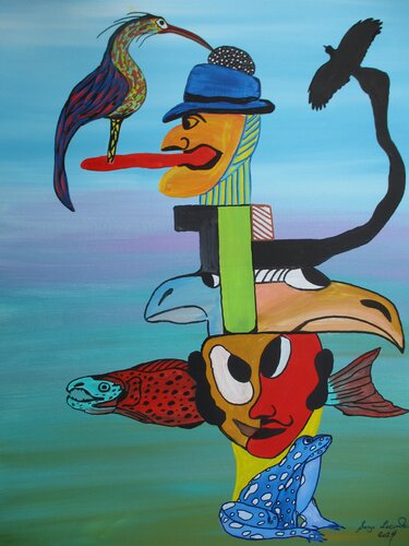 For my amusement par Serge Lecomte, Peinture en vente sur Singulart