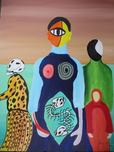 Famine di Serge Lecomte, Pittura in vendita su Singulart