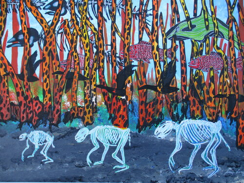 Hungry bears in a forest Serge Lecomte