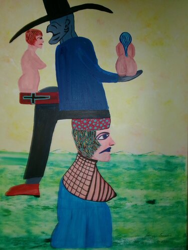 Le moraliste by Serge Lecomte, Painting for Sale on Singulart