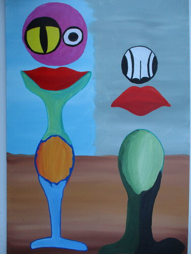 Me and my younger brother 1956 van Serge Lecomte, Schilderij te koop op Singulart