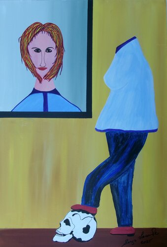 Aunt Florine battling cancer de Serge Lecomte, Pintura a la venta en Singulart