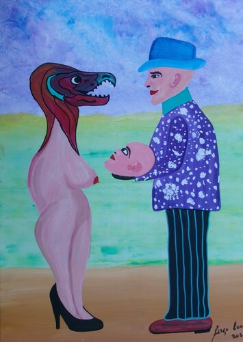 I prefer my own head von Serge Lecomte, Malerei kaufen auf Singulart