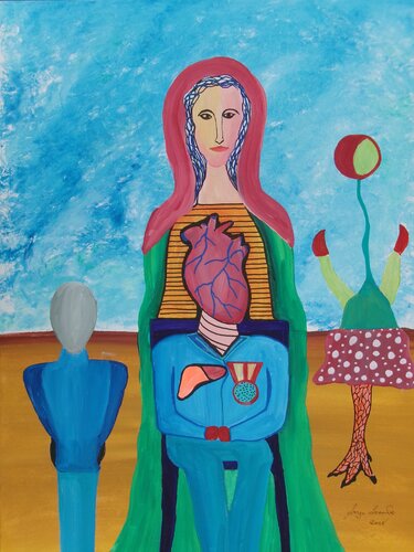 Like father like son van Serge Lecomte, Schilderij te koop op Singulart