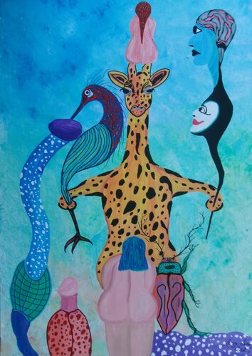 A perfect wedding van Serge Lecomte, Schilderij te koop op Singulart