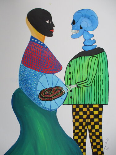 The kiss of death van Serge Lecomte, Schilderij te koop op Singulart