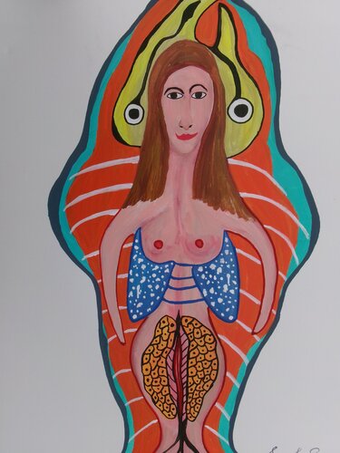 Motherfish by Serge Lecomte, Painting for Sale on Singulart