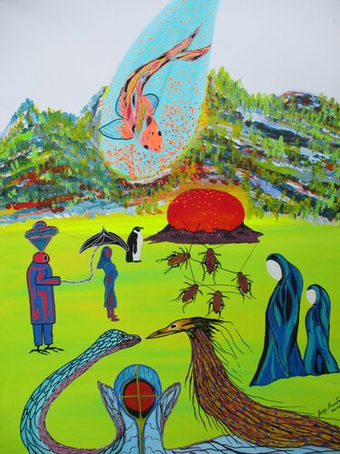 Ikhthius par Serge Lecomte, Peinture en vente sur Singulart
