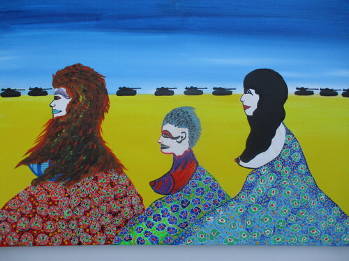 Peacewalk par Serge Lecomte, Peinture en vente sur Singulart