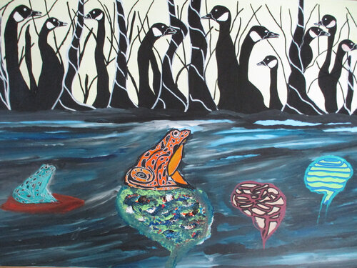 soaking up wisdom von Serge Lecomte, Malerei kaufen auf Singulart