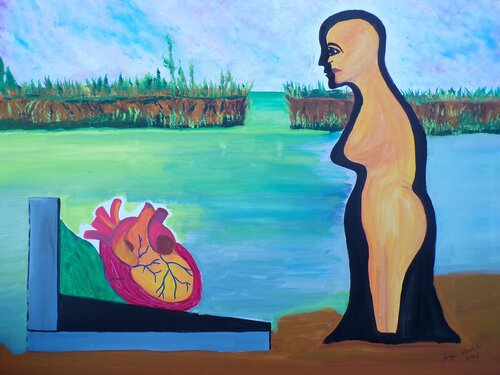 Give me back my heart di Serge Lecomte, Pittura in vendita su Singulart