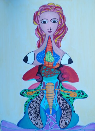 A complete woman by Serge Lecomte, Painting for Sale on Singulart