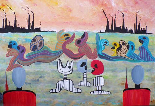 Arrivals di Serge Lecomte, Pittura in vendita su Singulart