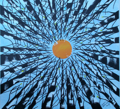 Fall in Finland by Serge Lecomte, Painting for Sale on Singulart