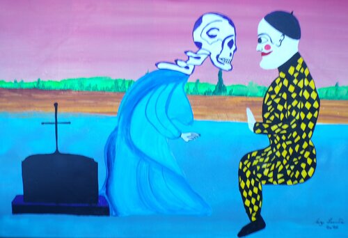 I don't want to lie down by Serge Lecomte, Painting for Sale on Singulart