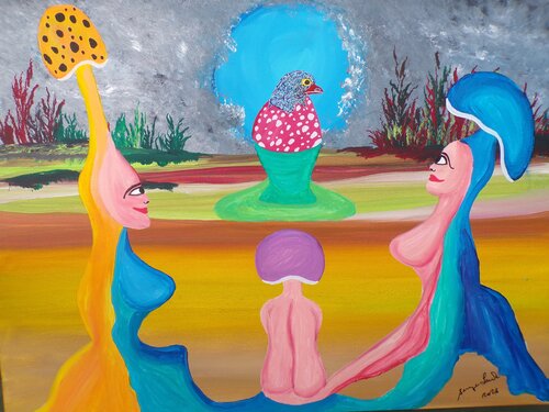 Adoration di Serge Lecomte, Pittura in vendita su Singulart