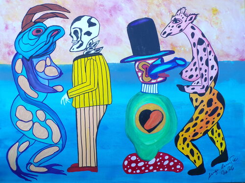 Odd couples van Serge Lecomte, Schilderij te koop op Singulart