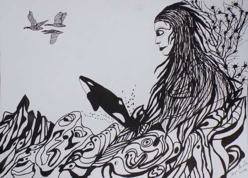 Rebirth by Serge Lecomte, Drawing for Sale on Singulart