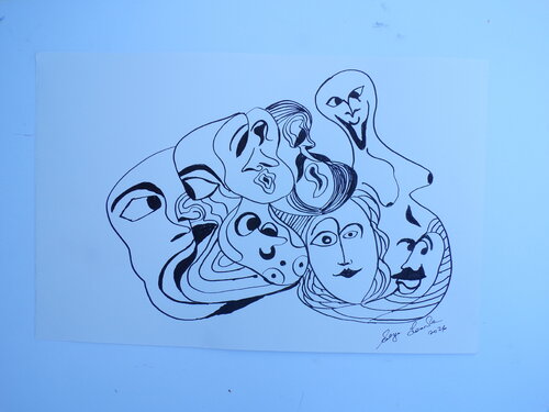 Making faces von Serge Lecomte, Zeichnungen kaufen auf Singulart