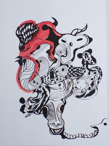 Hunger by Serge Lecomte, デッサン for Sale on Singulart