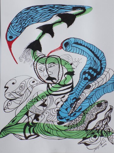 Danger de Serge Lecomte, Dibujo a la venta en Singulart
