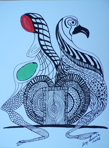 The seagull's egg by Serge Lecomte, デッサン for Sale on Singulart