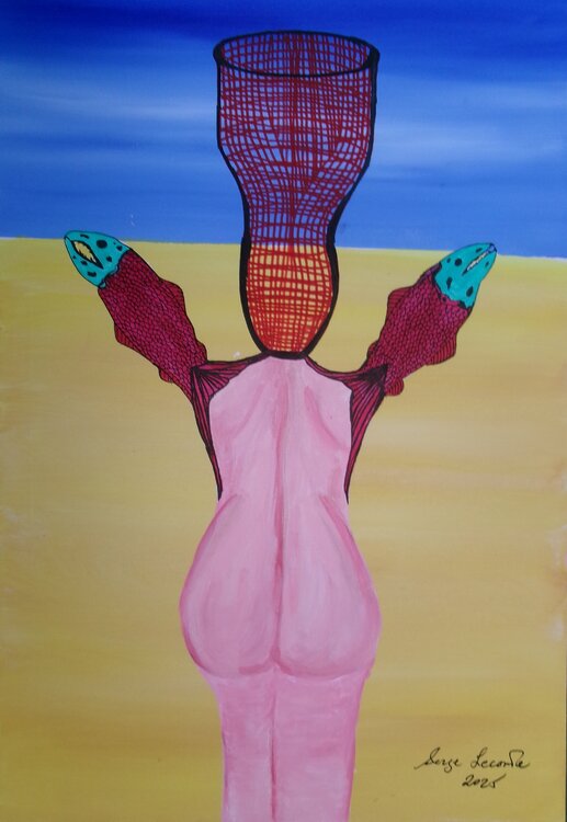 Fisherwoman in the desert Serge Lecomte