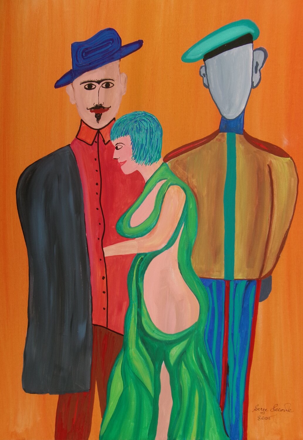 Tante Florine et deux clients Serge Lecomte