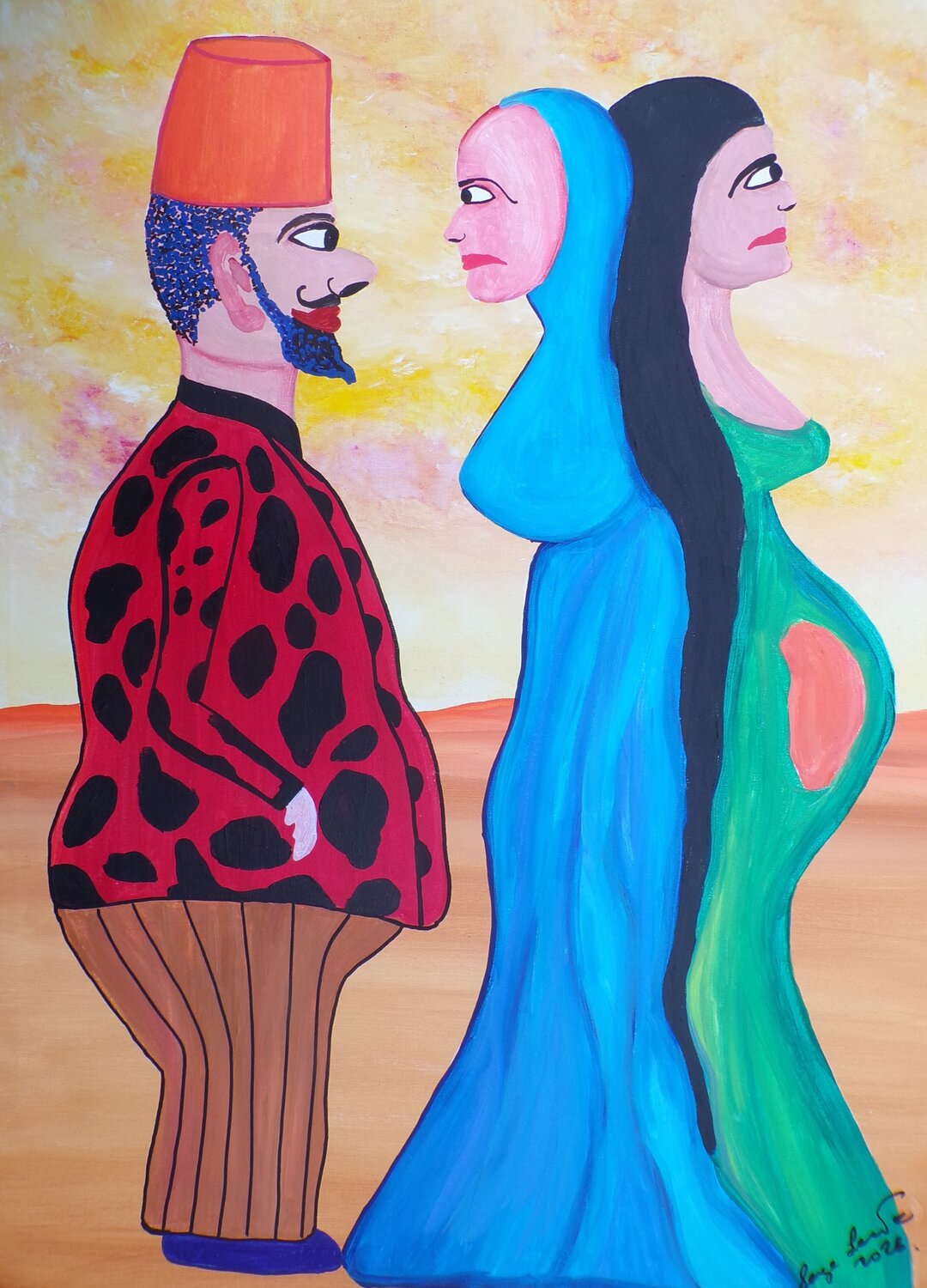 Young bride and her future Serge Lecomte Pintura original en venta