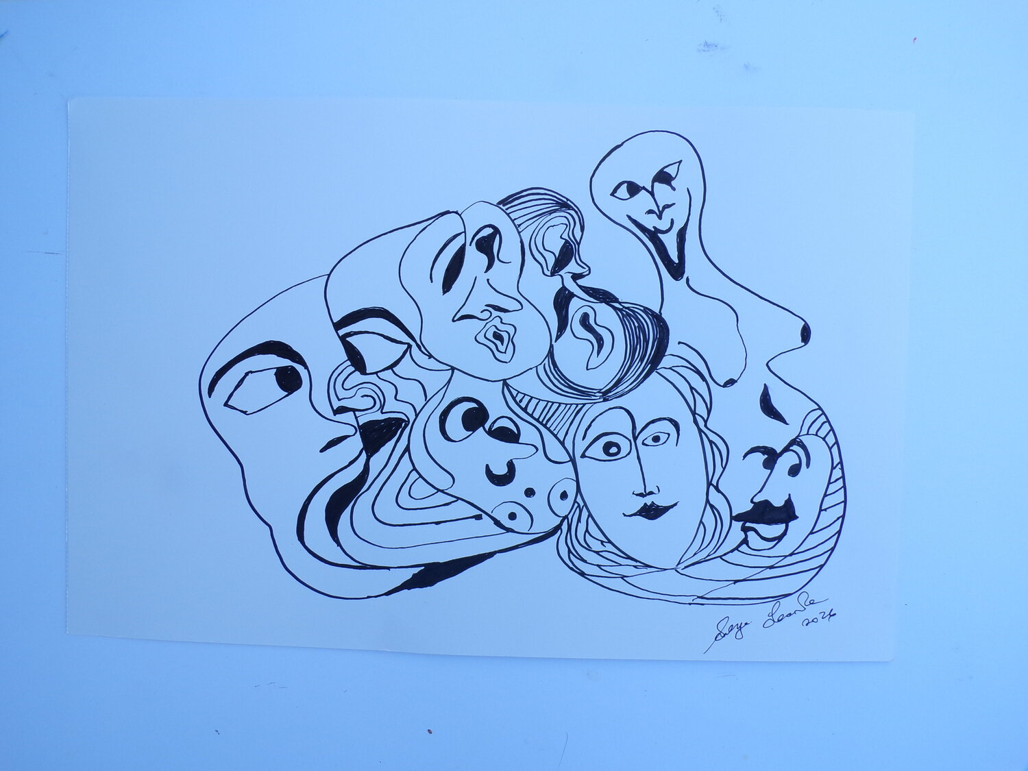Making faces Serge Lecomte Zeichnungen zu verkaufen
