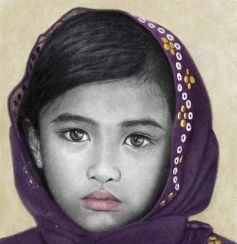 Bambina con Hijab di Vittorialessia Brunetti, Digitale in vendita su Singulart