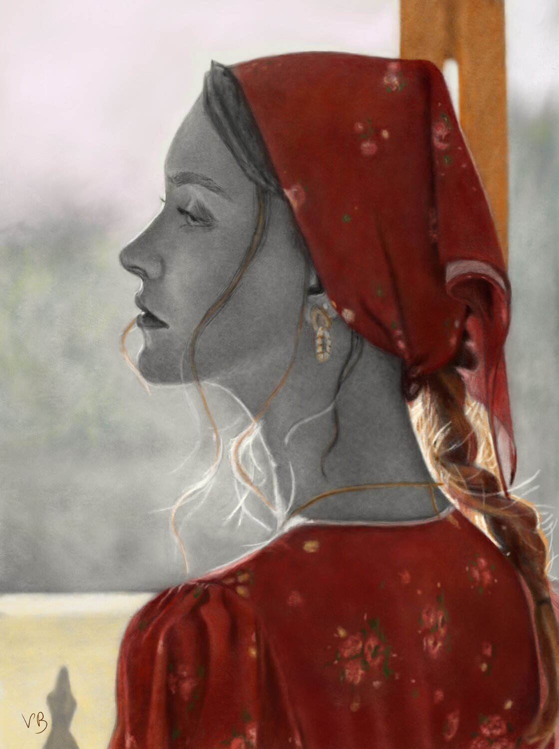Donna con fazzoletto rosso Vittorialessia Brunetti